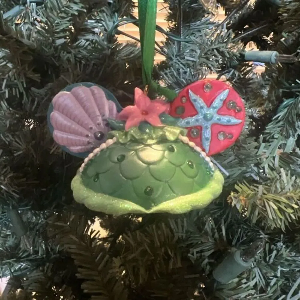 Disney Parks Little Mermaid Ariel Mickey Ear Hat Christmas Ornament‎